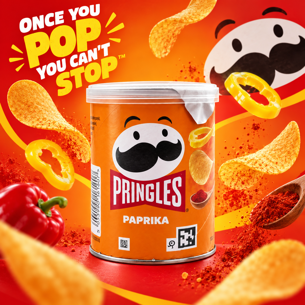 Картофельные чипсы Pringles Паприка, 40 гр