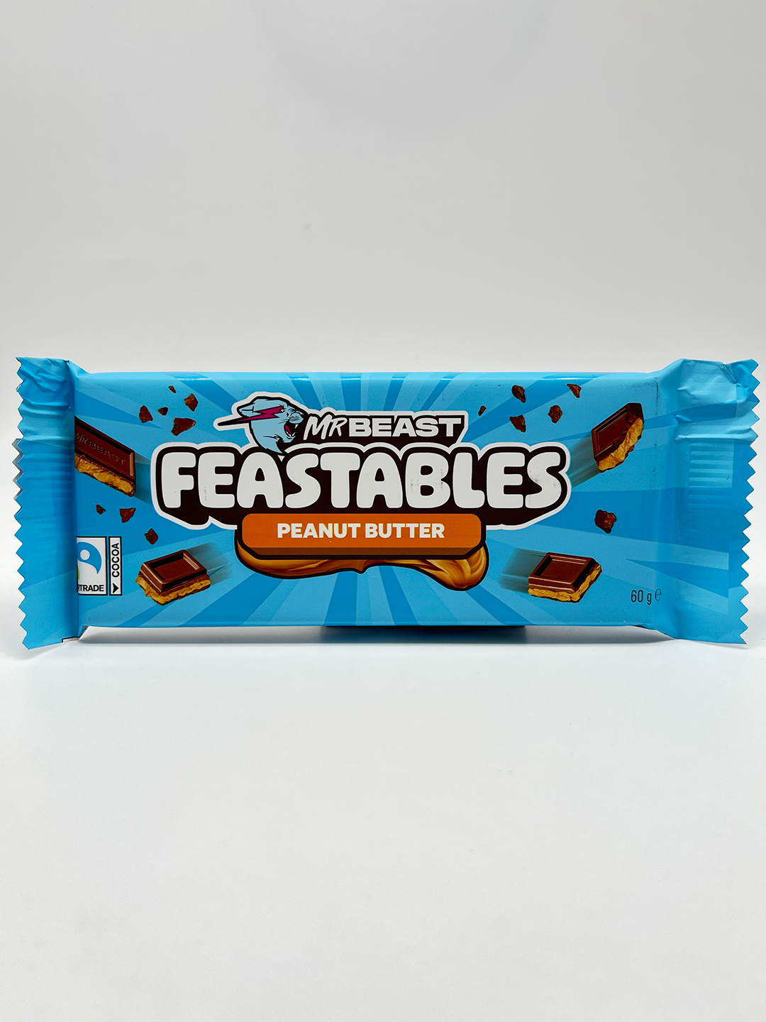 Шоколад молочный Mr.Beast Feastables Peanut Butter с арахисовым маслом 60 г, 1 шт