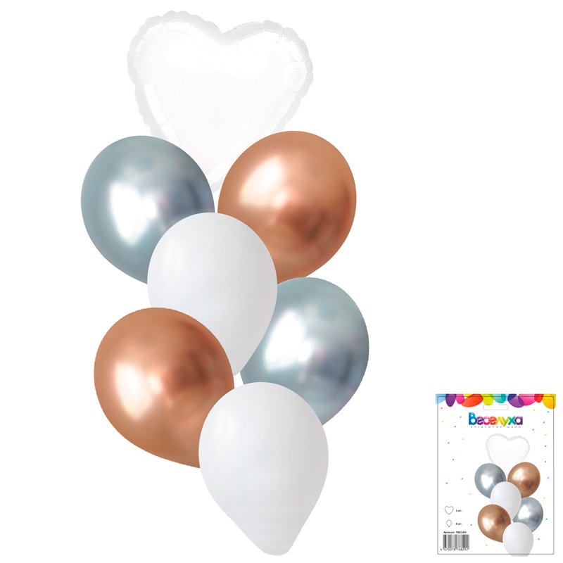 Набор шаров "Блеск и роскошь" 7 в 1/7 воздушных шаров / 1 набор/ (Россия)