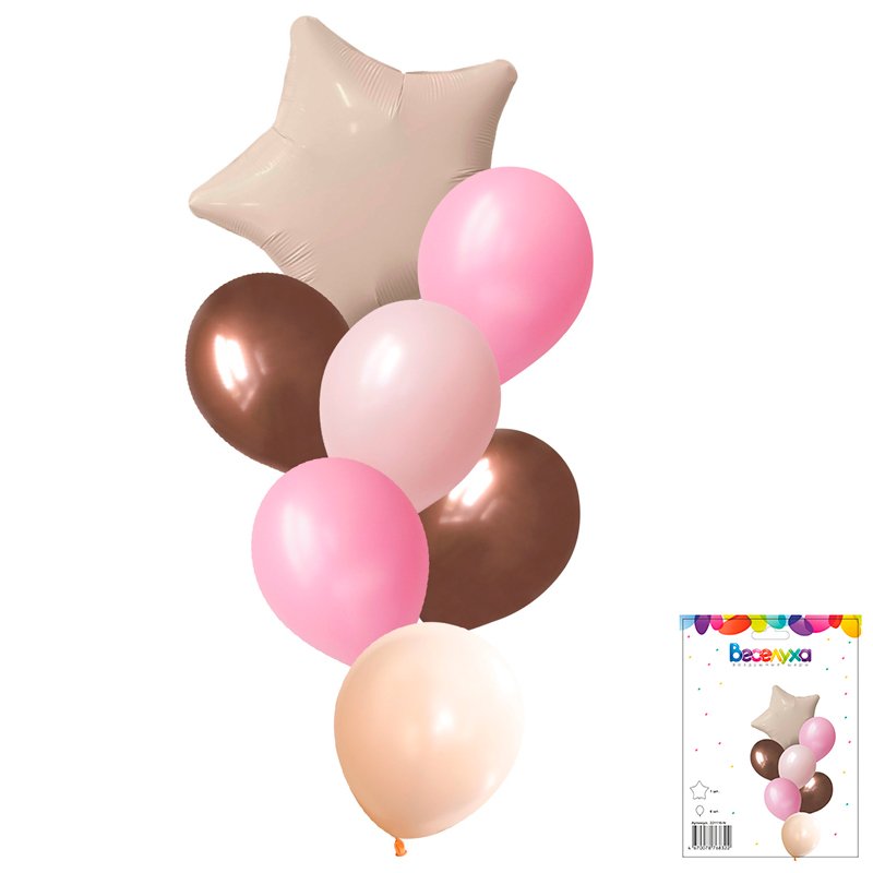 Набор шаров "Пралине" 7 в 1/7 воздушных шаров /1 набор/ (Россия)