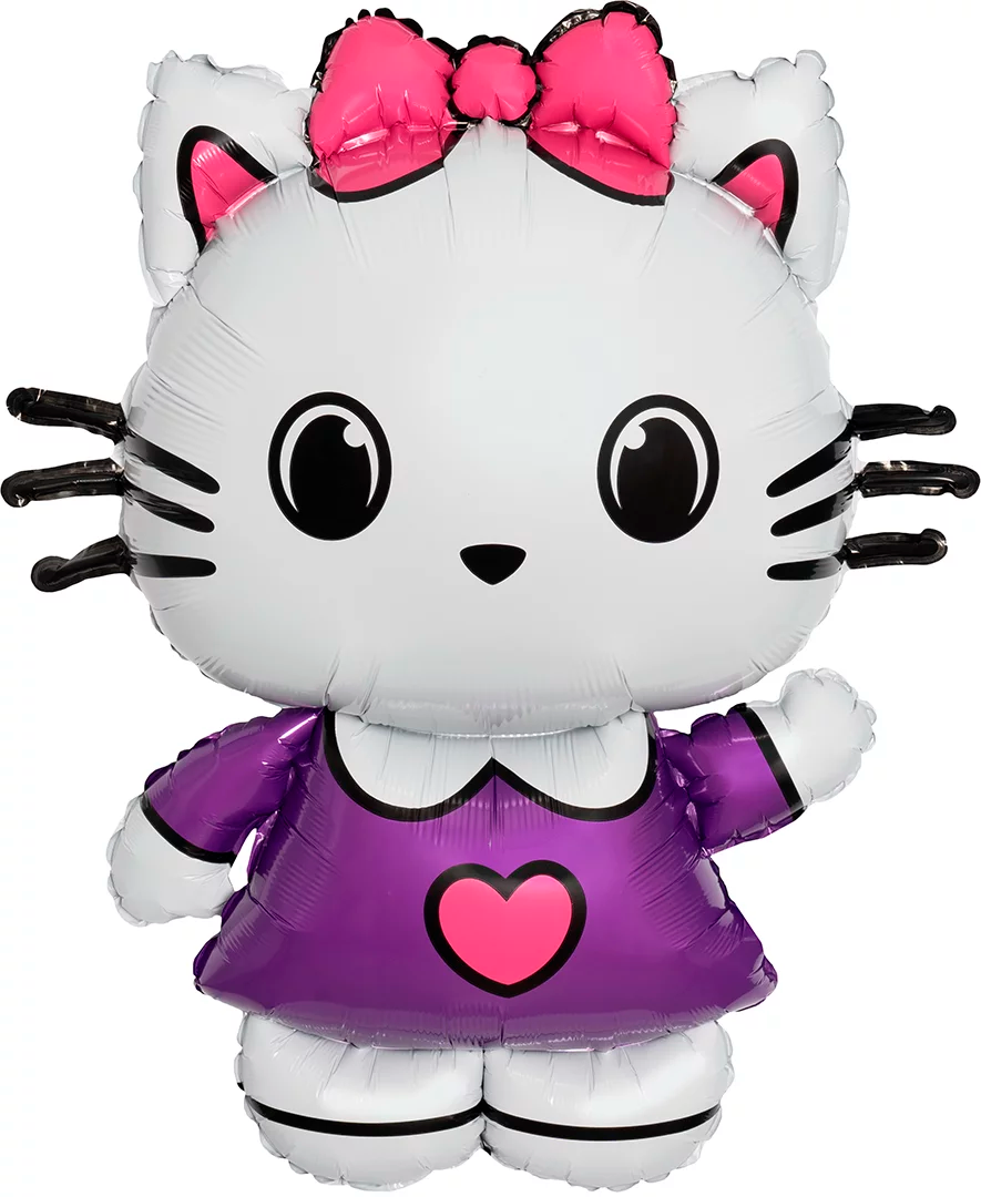 Шар (35"/89 см) Фигура, Маленькая кошечка, 1 шт.