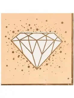 Салфетка Свадьба LUX Peach 33см 6шт/G