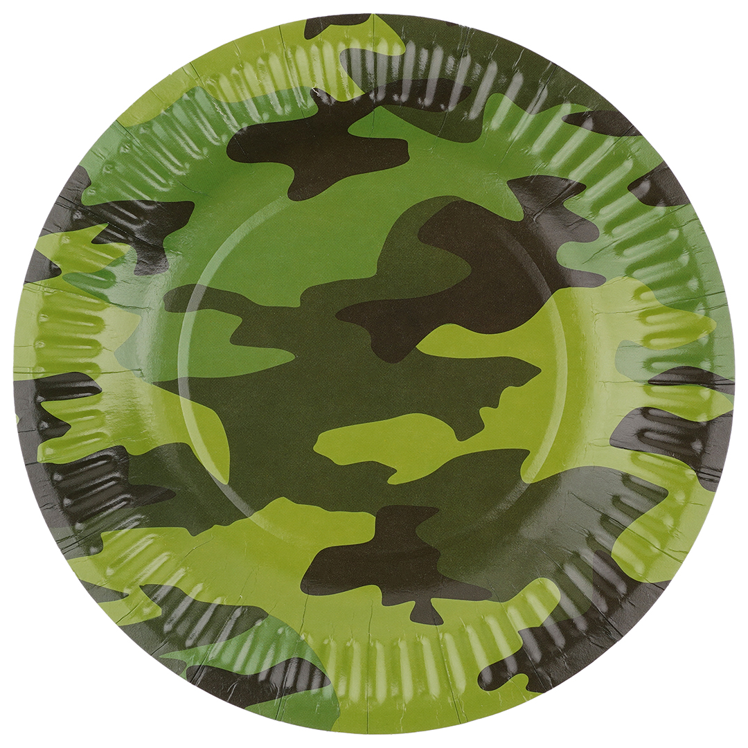 Тарелки (7"/18 см) Камуфляж,6 шт