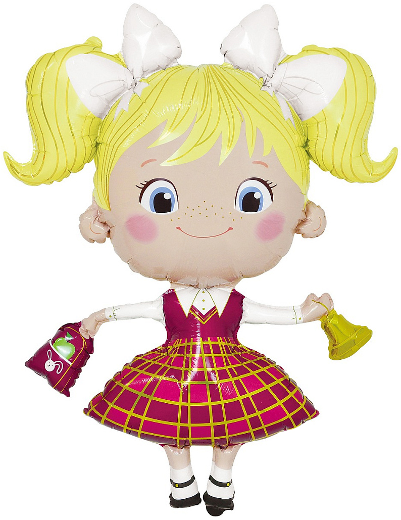 Шар (46"/117 см) Фигура, Школьница, Ученица Девочка 