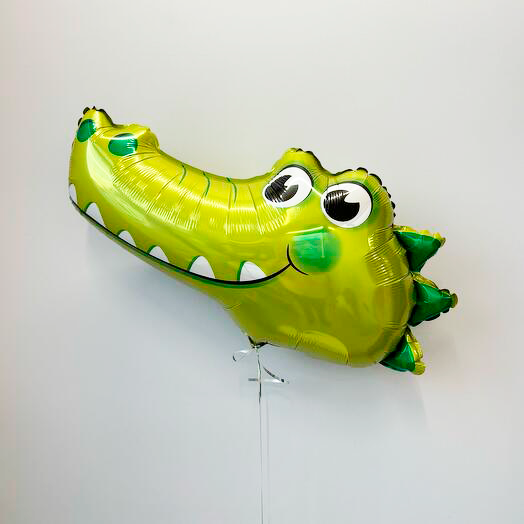 Шар (31"/79 см) Фигура, Голова, Милый Крокодил, 1 шт 