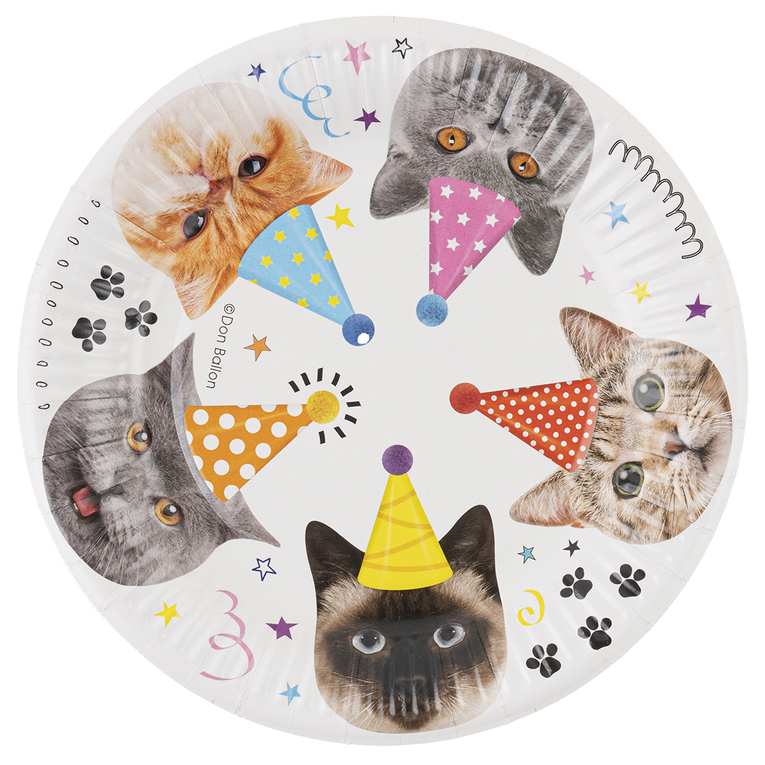 Тарелки (7"/18 см) Котики, 6 шт