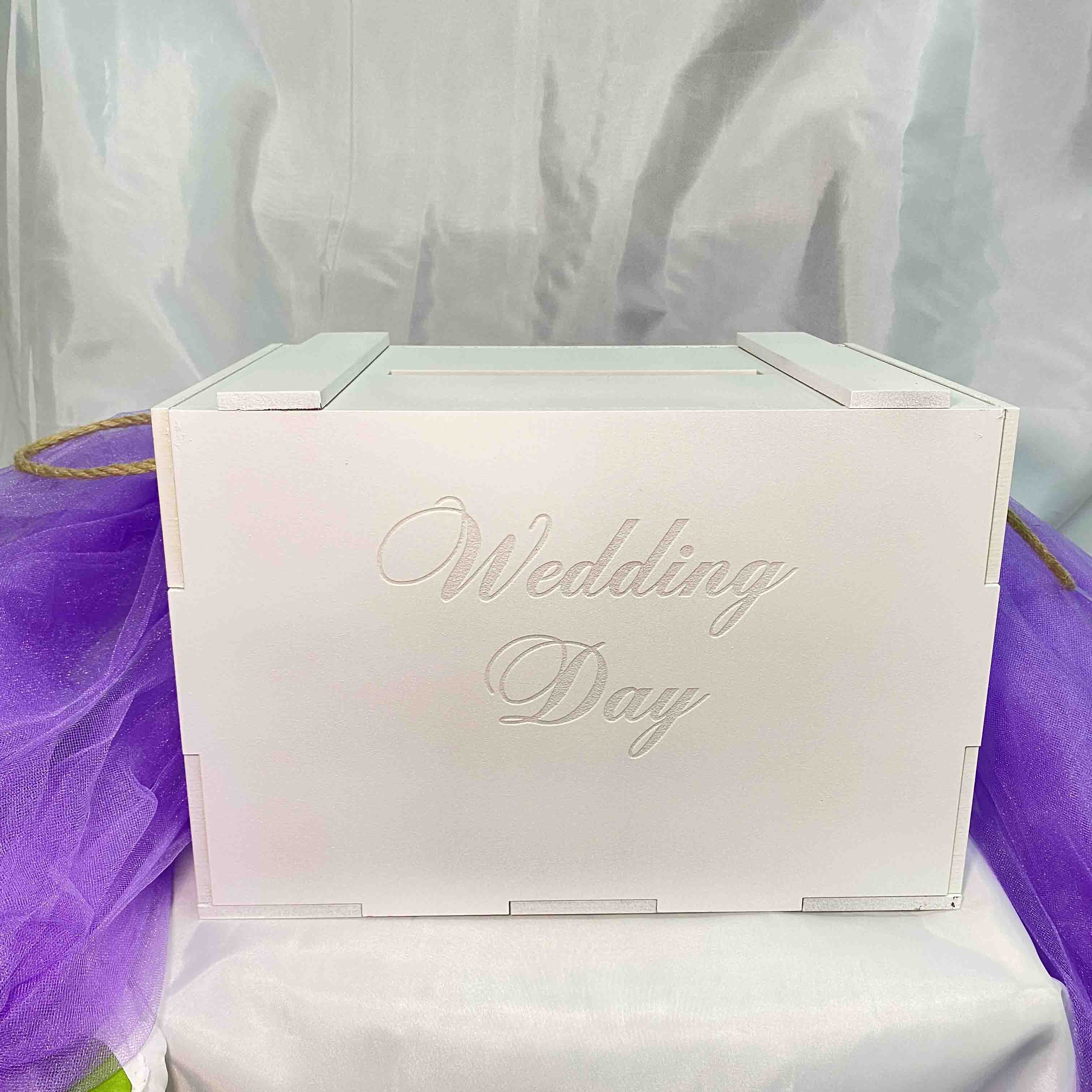 Семейный банк "Свадебный BOX" с узором Сердце