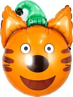 Шар (21"/53 см) Фигура, Голова, Три Кота, Компот, 1 шт.