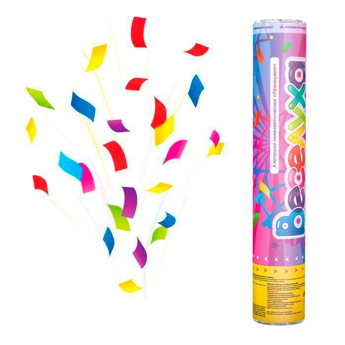 Пневмохлопушка Разноцветная 30см1шт.(Китай)