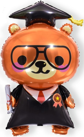 Шар (36"/91 см) Фигура, Медвежонок Выпускник