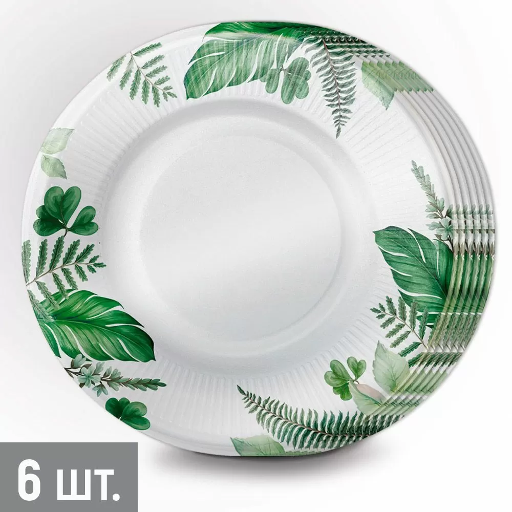 Набор тарелок "Тропический шарм" 6 штук 
