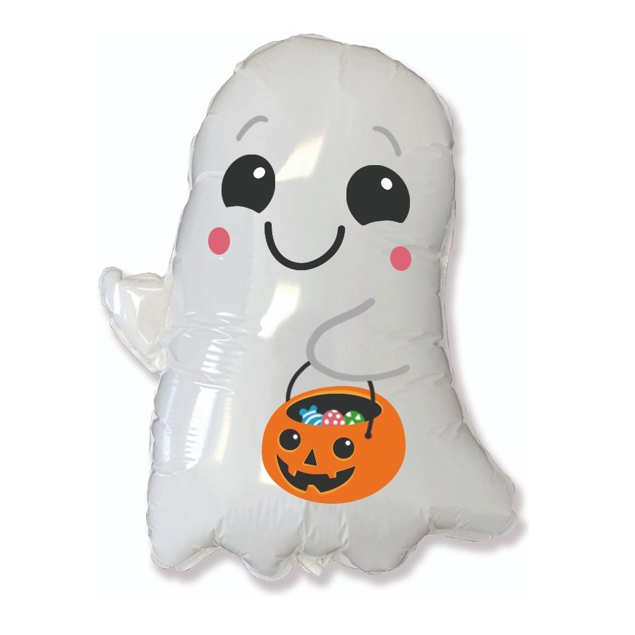 Шар (30"/76 см) Фигура, Привидение на Хэллоуин