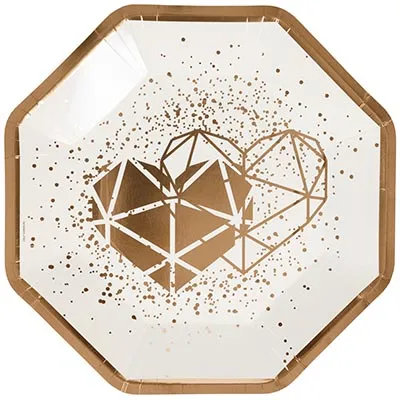 Тарелка фигур Свадьба LUX Vanil 25см 6шт