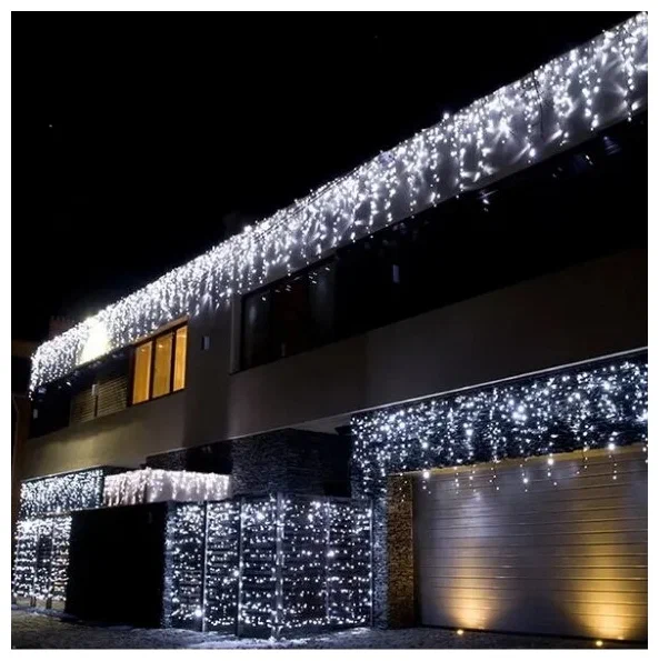 Гирлянда электрическая Бахрома 3м (уличная) (белая, тепло, мультицвет)