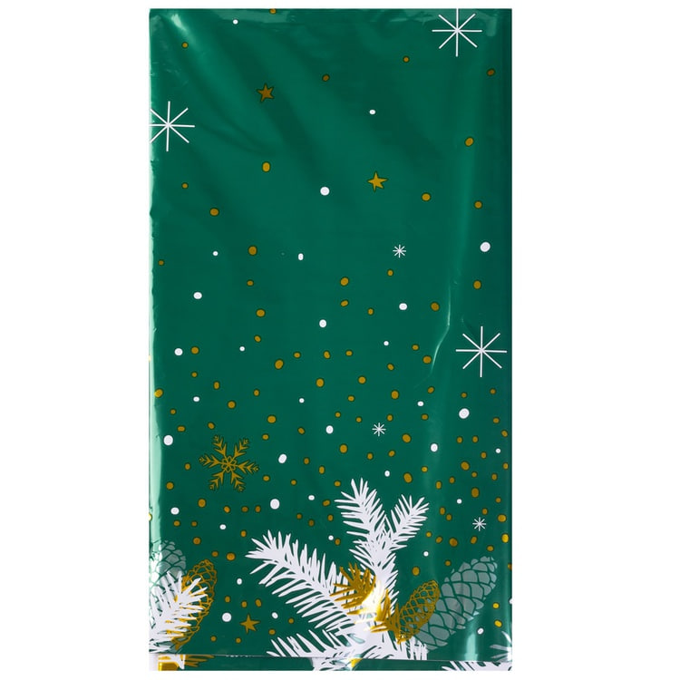 Скатерть фольг Изумрудная Зима 130*180смG