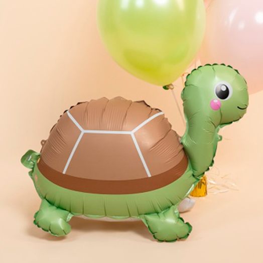Шар (28"/71 см) Фигура 3D, Черепашка, 1 шт.