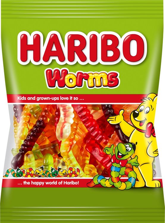 Акция!Haribo Worms (Мармелад Харибо Червячки) 80гр (24)	