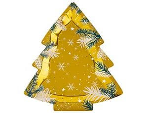 Тарелка фигур Изумрудная Зима 27см 6шт/G