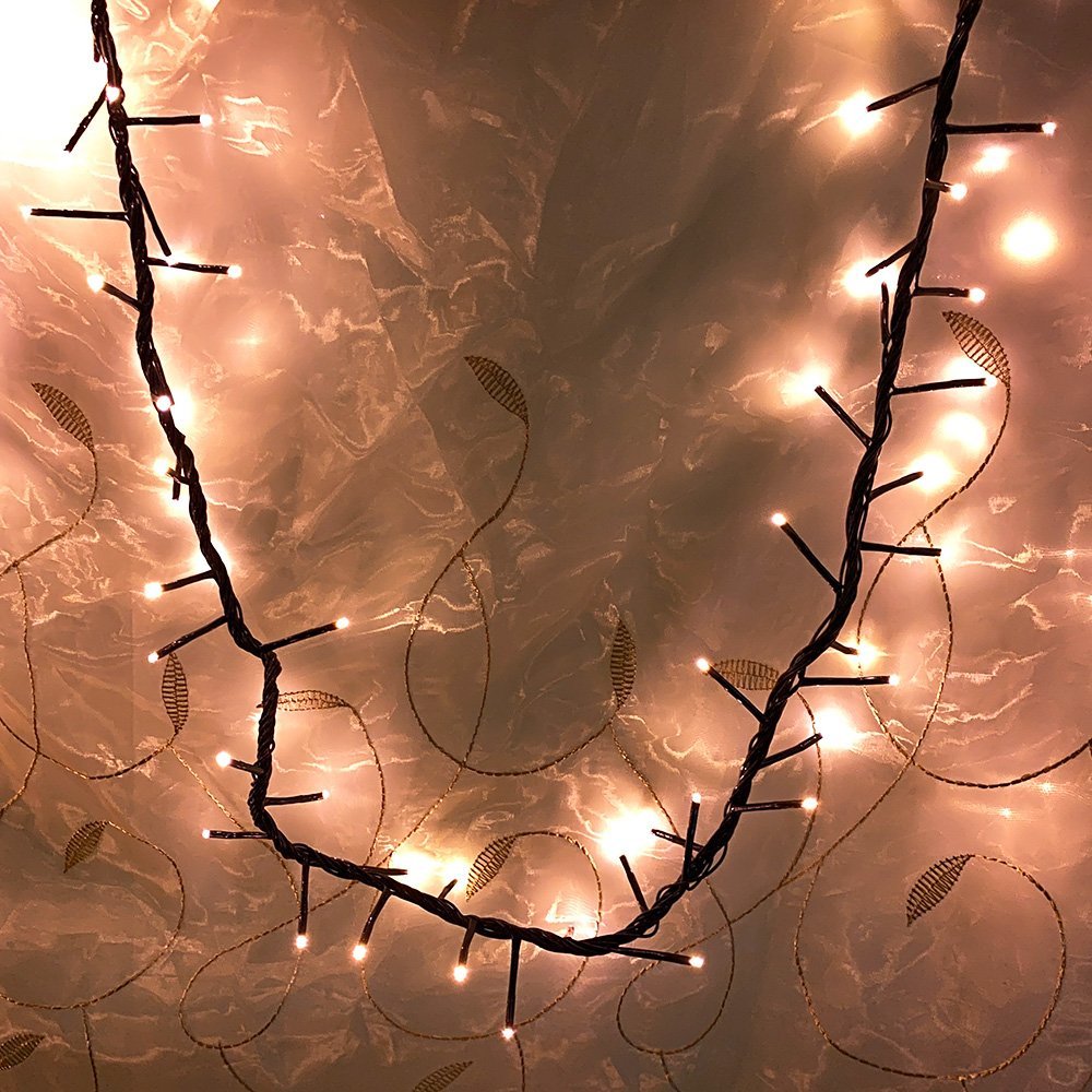 Гирлянда электрическая Розово/голубой (черн.пров)