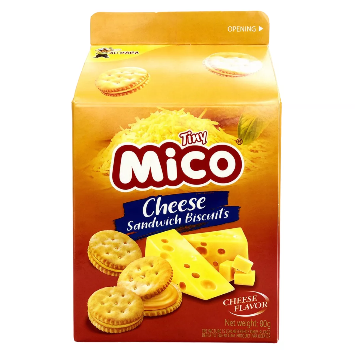 АКЦИЯ!Печенье Tiny Mico Cheese Sandwich Biscuits со вкусом сыра, 80 г