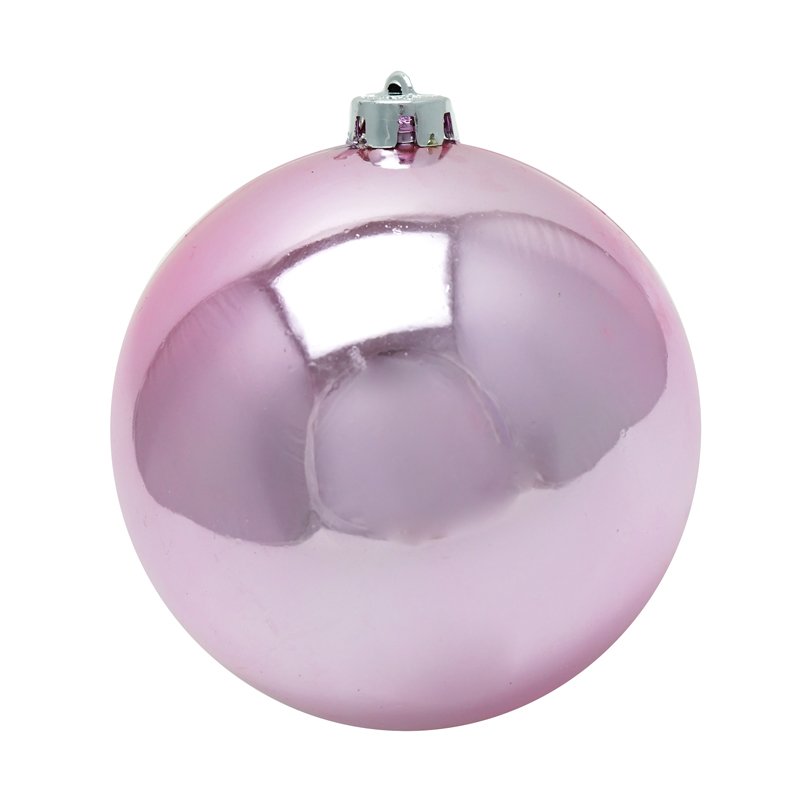 Новогодний шар Нежно-розовый глянец /15см/1шт./ (Китай)