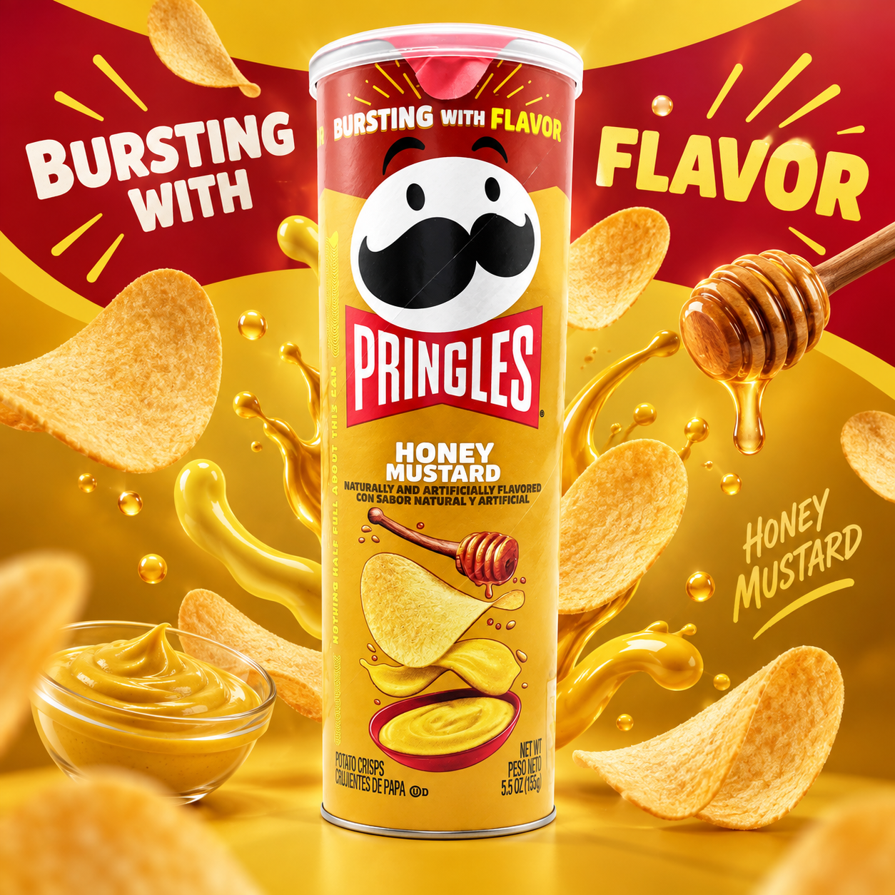 Картофельные чипсы Pringles Мёд 165 г