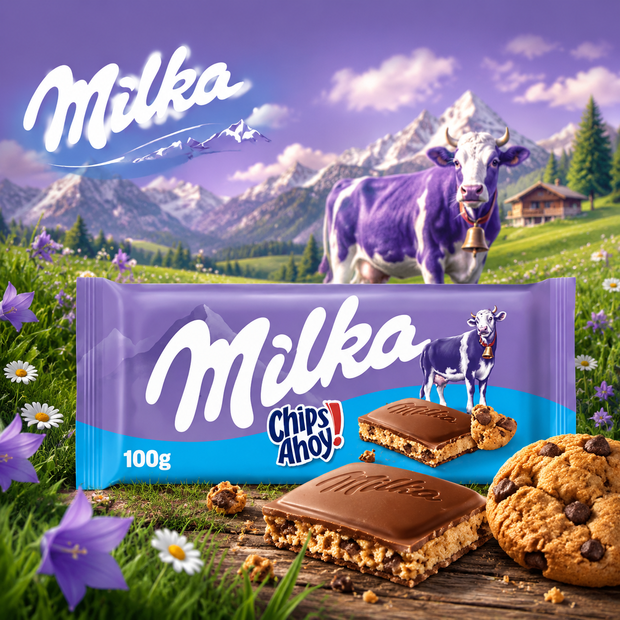 Акция!Шок. плитка Milka Chips Ahoy (Милка Чипс Ахой) 100г (22)