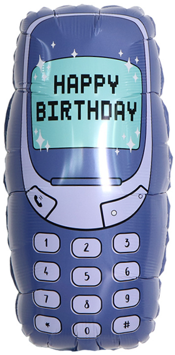 Шар (24"61 см) Фигура, Мобильный телефон, 1 шт.