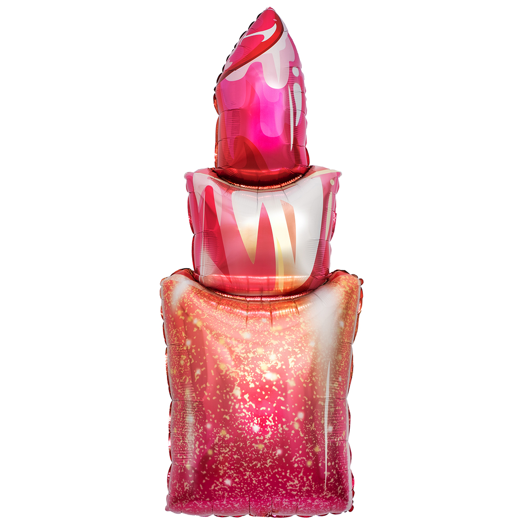 Шар (46"/117см) Фигура, Губная помада, Розовый, 1 шт