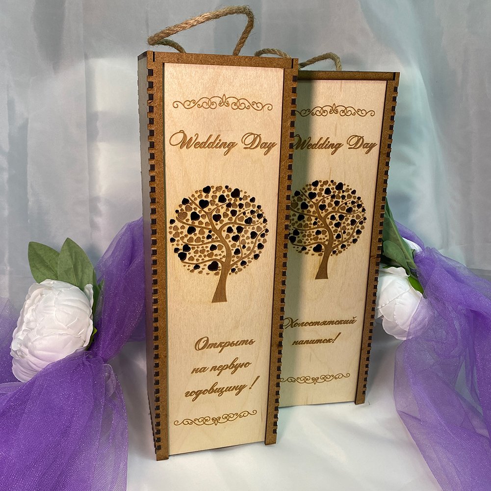 Бутылочница с вырезами (дерево) в ассортименте