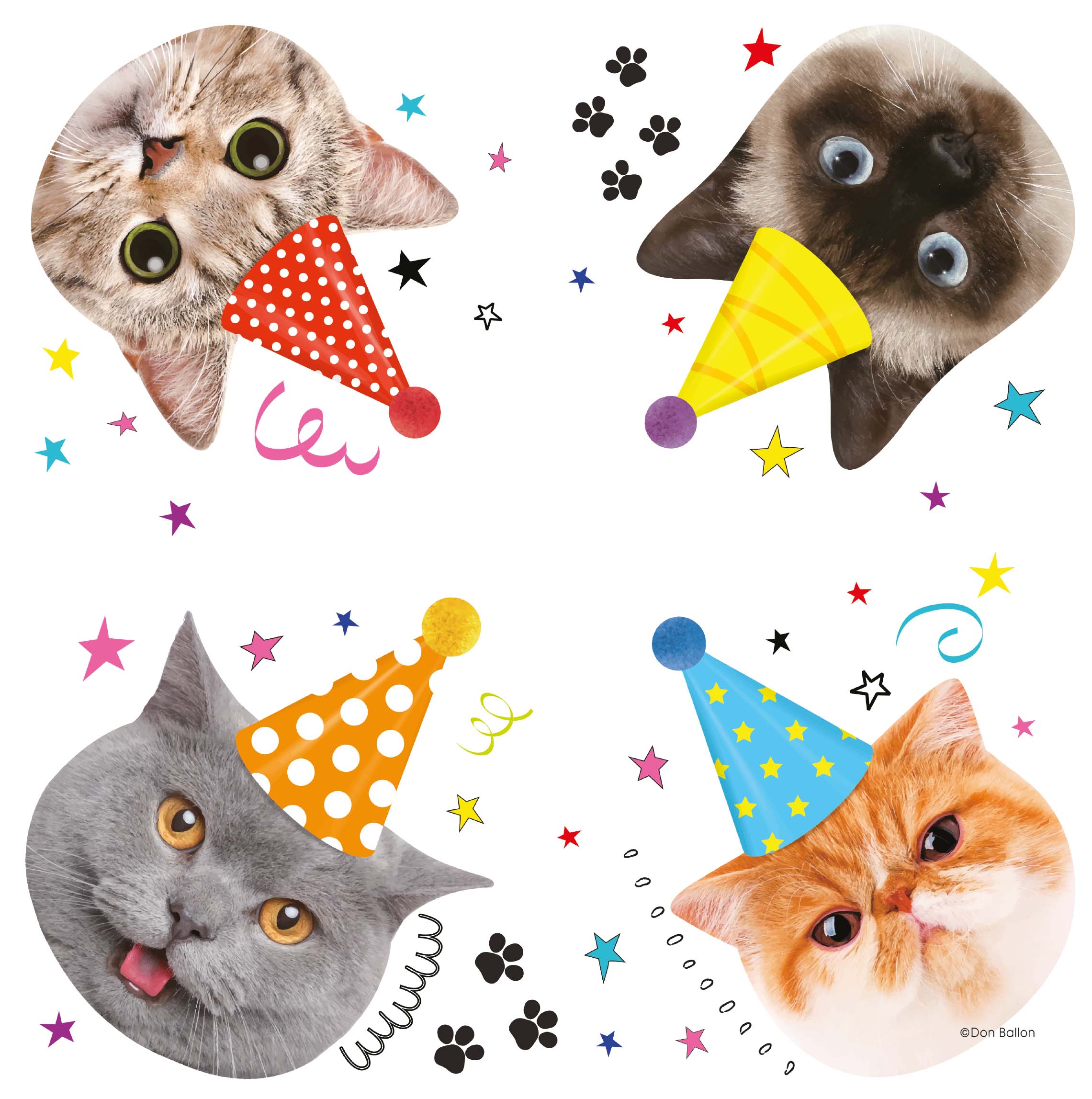 Сервировочные салфетки, Котики, 33*33 см 20 шт