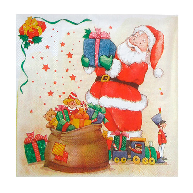 Салфетки 25*25см "Новогодние" (дизайн 1)/набор 20 шт/