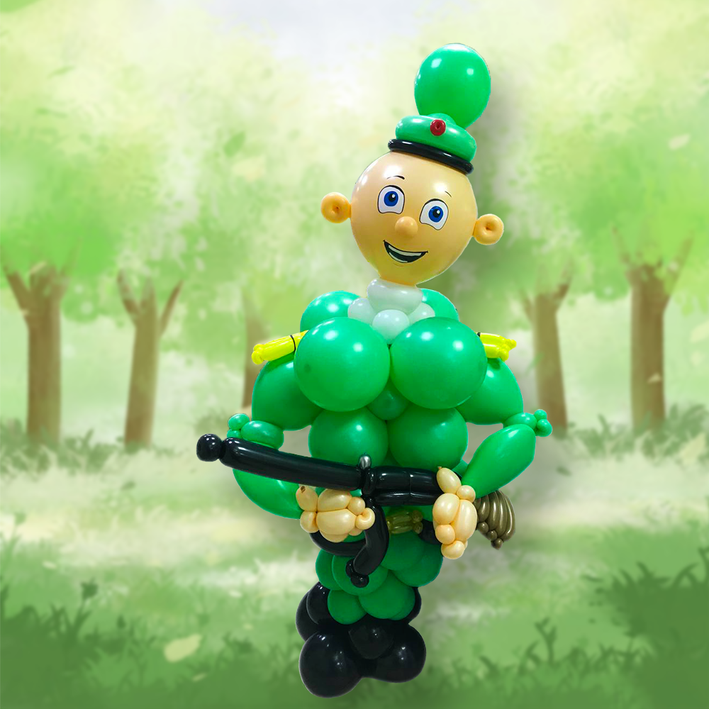 Фигура из шаров "Солдат Антошка"