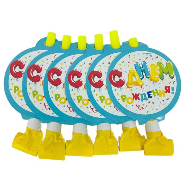 Y Язычок-гудок с карточкой Шарики СДР 6шт