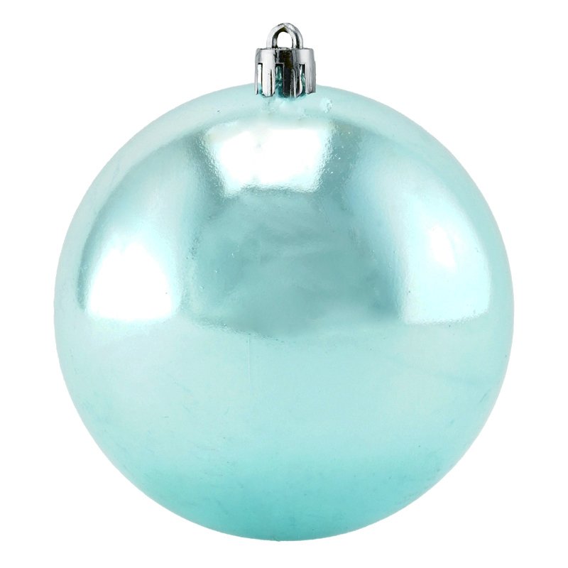 Акция! НГ шар Голубой 15 см (глянцевый) / 1 шт. / (Китай)