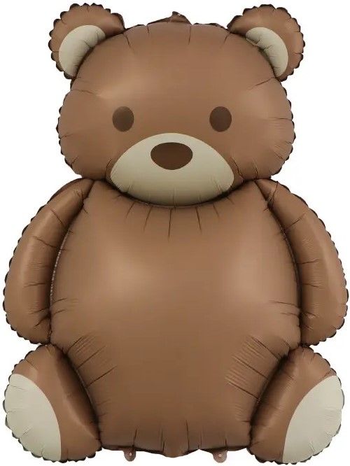 Шар (35"/89 см) Фигура, Мишка, Сатин,1 шт. в уп