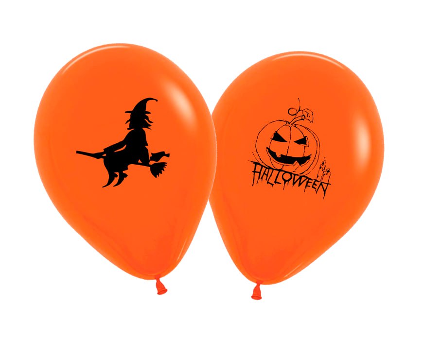 Шар 12"  Хэллоуин\Halloween оранжевый