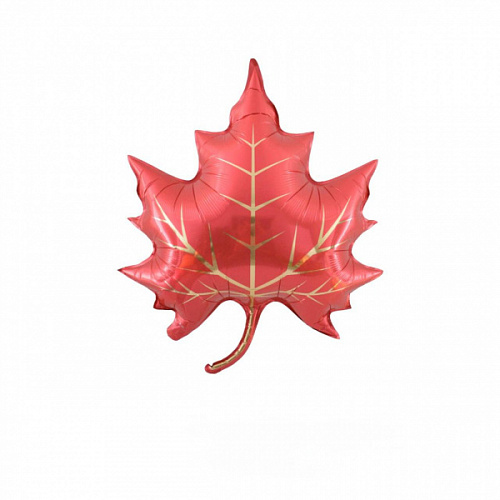Шар (28"/71 см) Фигура, Кленовый лист, Красный