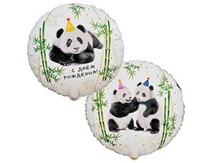 К 18" РУС ДР Панды фотографичные
