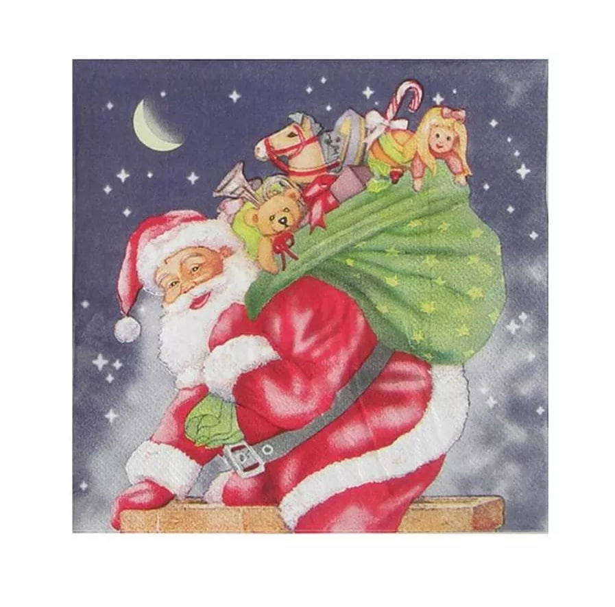 Салфетки 25*25см "Новогодние" (дизайн 2)/набор 20 шт/