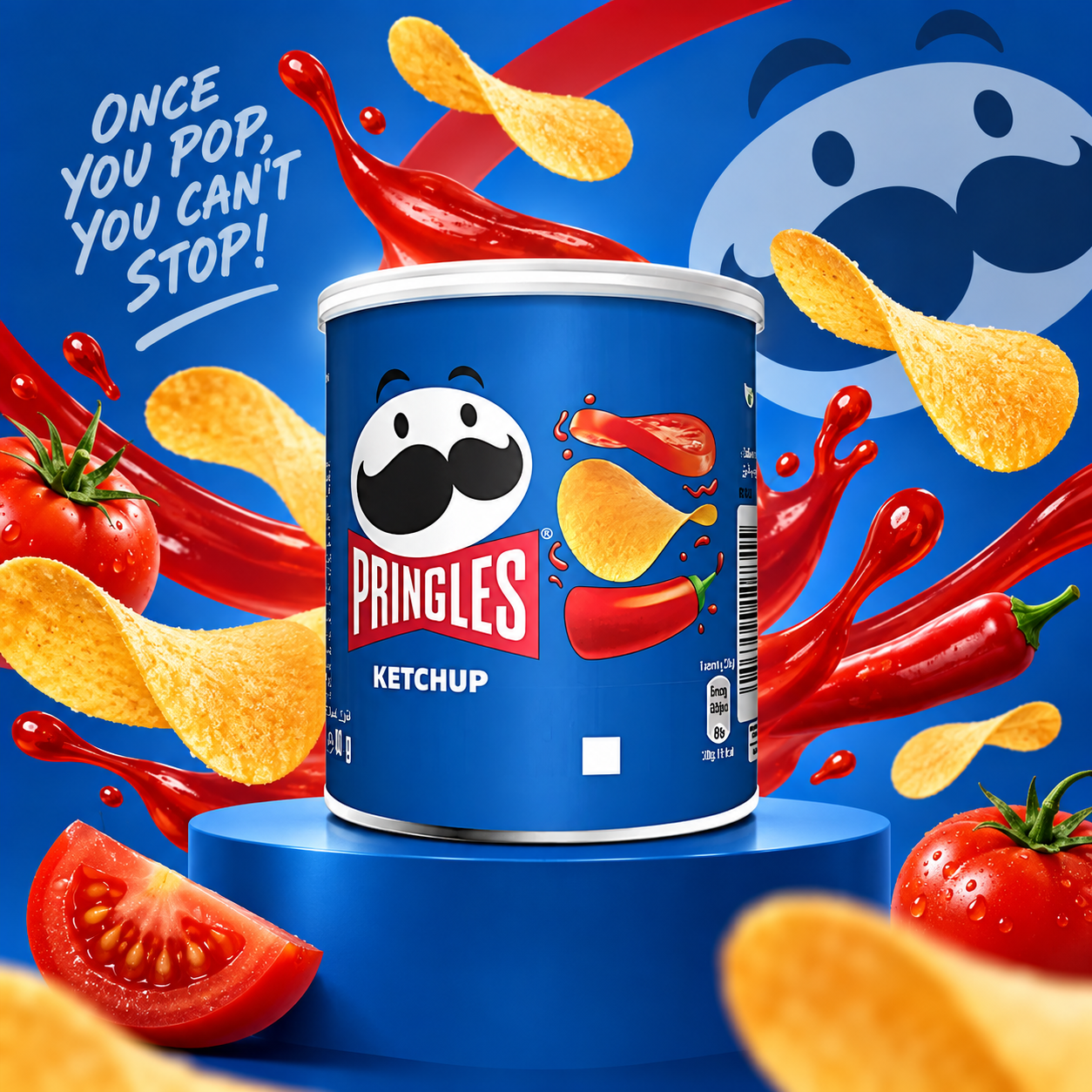Акция!Картофельные чипсы Pringles KETCHUP    40 г