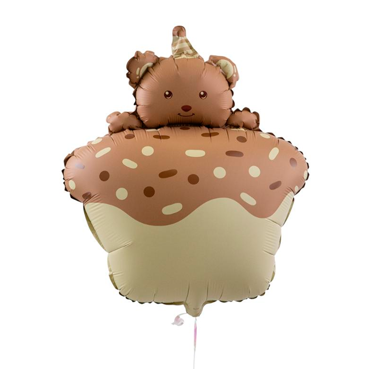 К 21 Мишка кексик сатин/ Cake Bear / 1 шт /, Фольгированный шар в упаковке