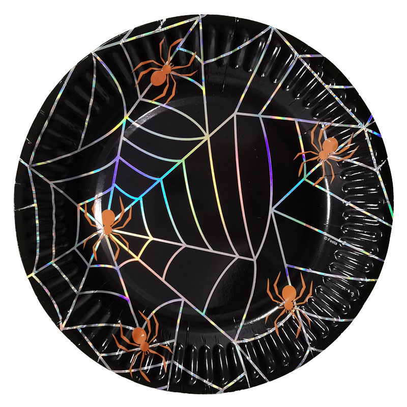 Тарелки 18см "Хэллоуин" Паутинка/набор 6шт./ (Китай)