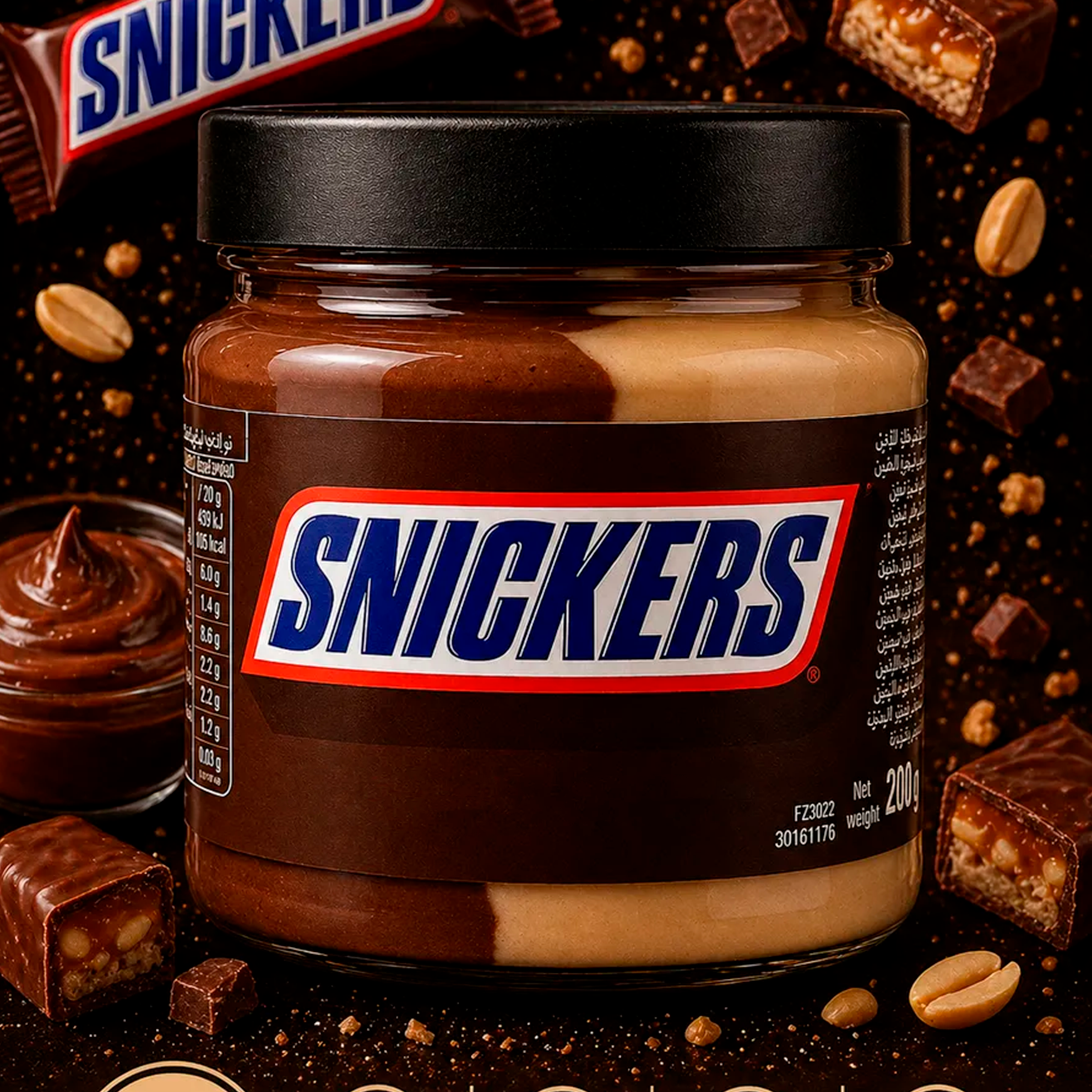 Шоколадная паста Snickers Original с Арахисом и Карамелью 200г