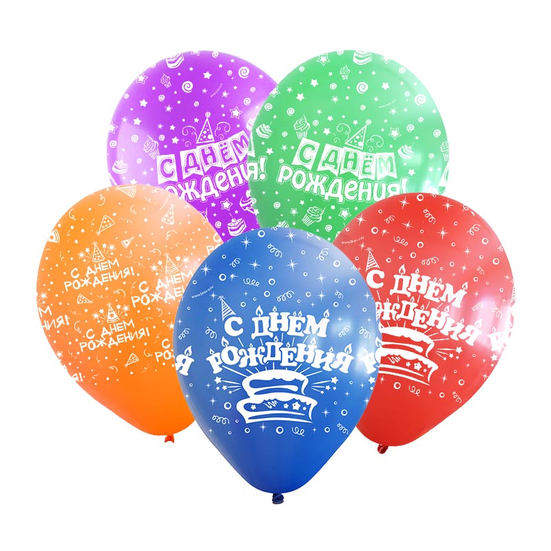 V 12 С Днем рождения, Универсальный, Ассорти Пастель