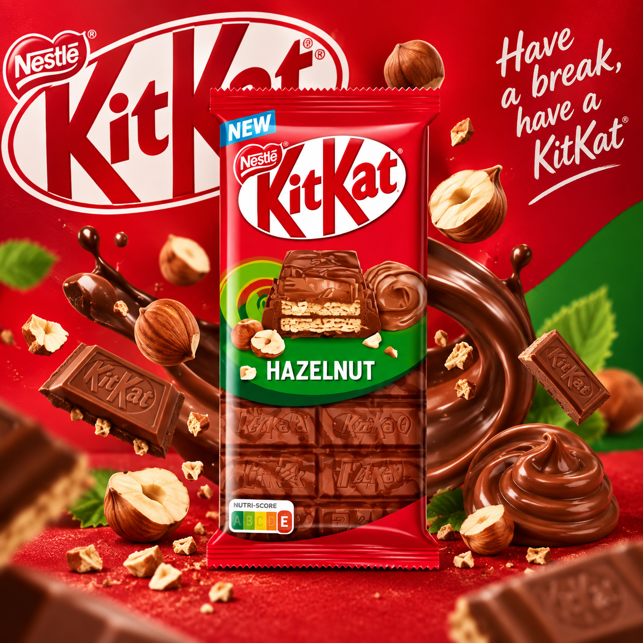 Акция!Шоколадный батончик KitKat Chocolate Hazelnut 99г
