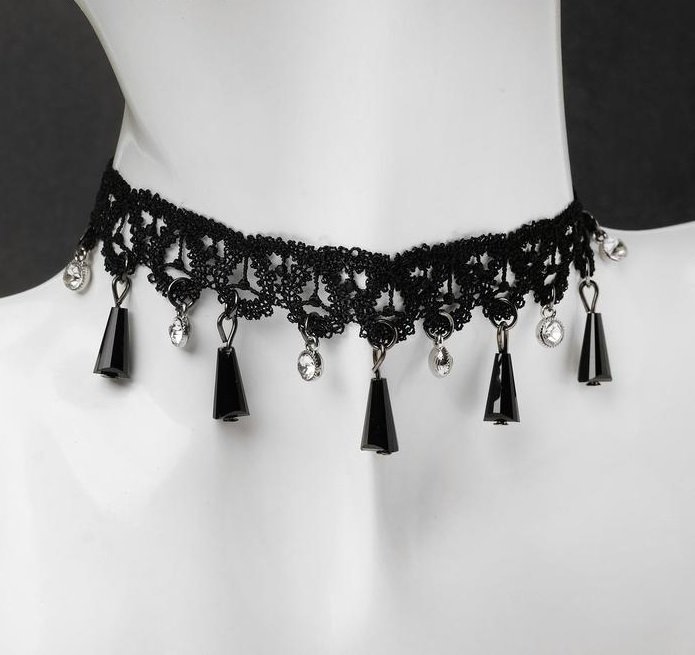 Чокер "Госпожа" ажур, цвет черно-белый, 30см 5514746