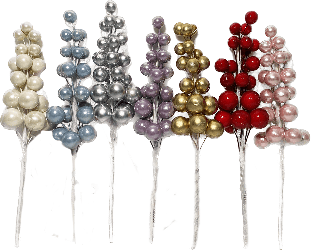 Ветка с ягодами, Н19см, 7 цветов