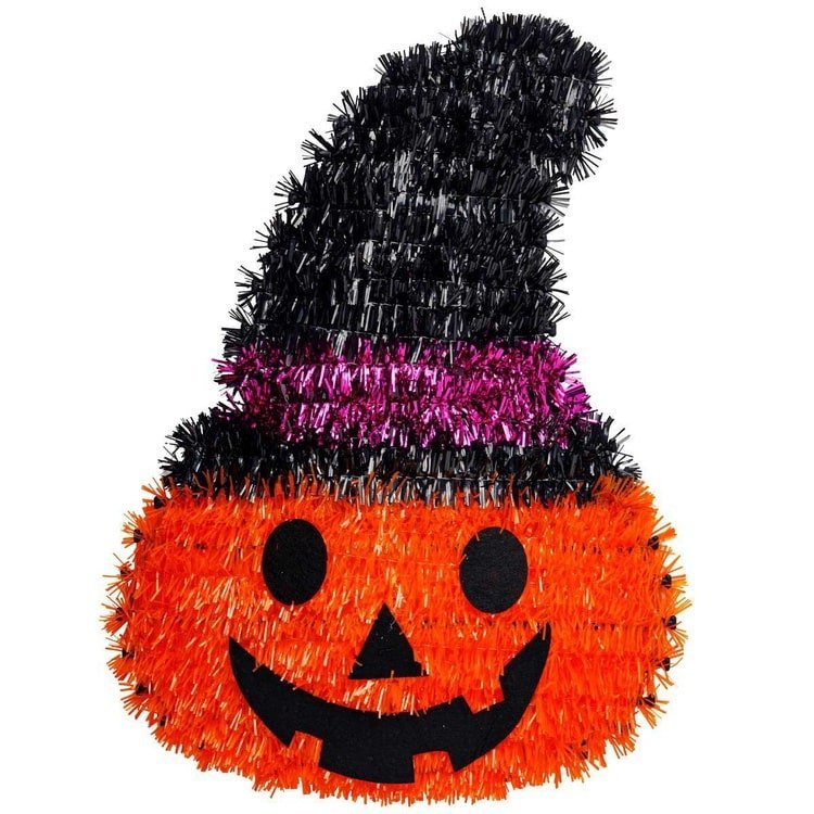 Тыква в шляпе мишура подвесная 42см/G