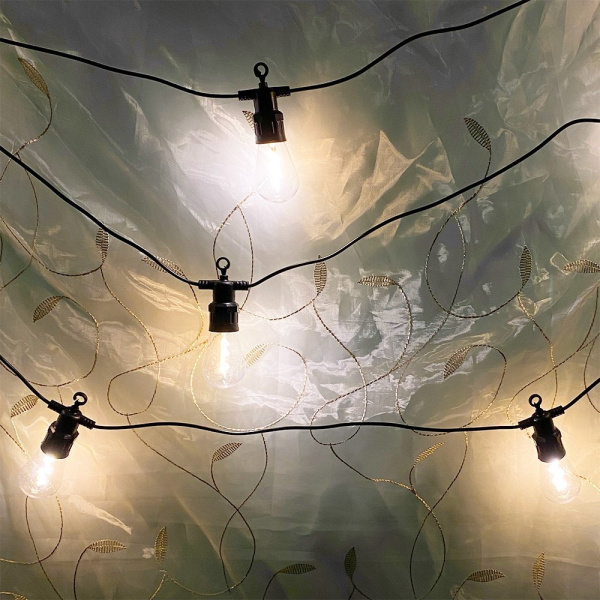  Акция! Гирлянда электрическая 10ламп Лампочки (подходит для улицы) тепло, мультицвет